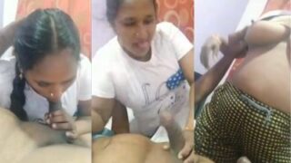 Wanita desa mengulum batang hitam kekasihnya saat bercinta di hotel