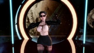 Gadis Korea Berpaha Montok dalam Tarian Penuh Goyang 3D