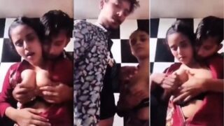 Influencer TikTok meremas payudara montok pacarnya di depan kamera