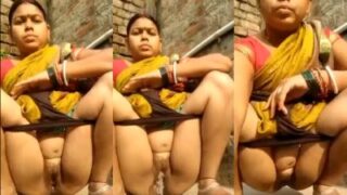 Bhabhi Telanjang Buang Air di Alam Terbuka dan Rekam Video Mesum