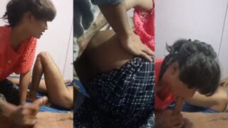 Tante girang puaskan nafsu dengan dua kontol dalam aksi threesome panas