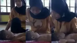 Hijab cantik nyusu, montok banget bikin ngilu.