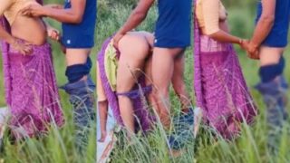 Desi cewek kampung digebrak pemuda mesum di luar rumah