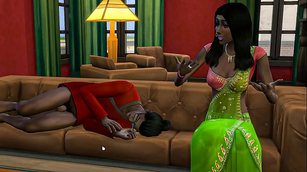 Cewek India ngeliat adik tiri tidur telanjang di sofa ruang tamu, langsung bikin dia makin horny dan ngebut—desi remaja ngewe.