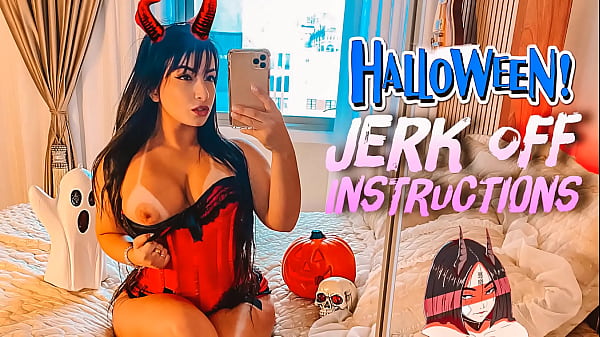 Nakal banget nih setan kecil cosplay, pantat gede dan tetek gede latina JOI, suruh lu ngocok sambil dia pake strap on, minta lu crot di kaki dia.