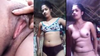 Gadis 18 tahun rekam video bugil buat kekasihnya, bikin nafsu makin membara.