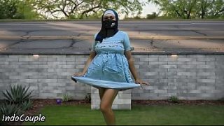 Hijab mahasiswi jogging di tempat umum, ngeblowjob demi duit